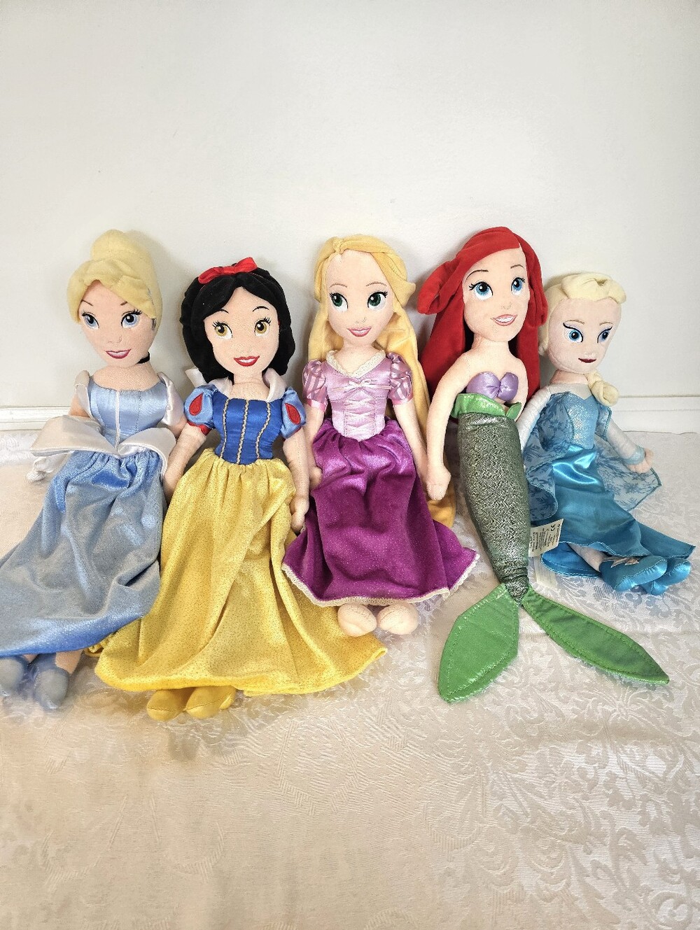 Disney Princess Plush Dolls- Cinderella, Snow White, Ariel, Rapunzel, and Elsa!